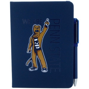 navy journal with We Are Penn State and #1 mascot